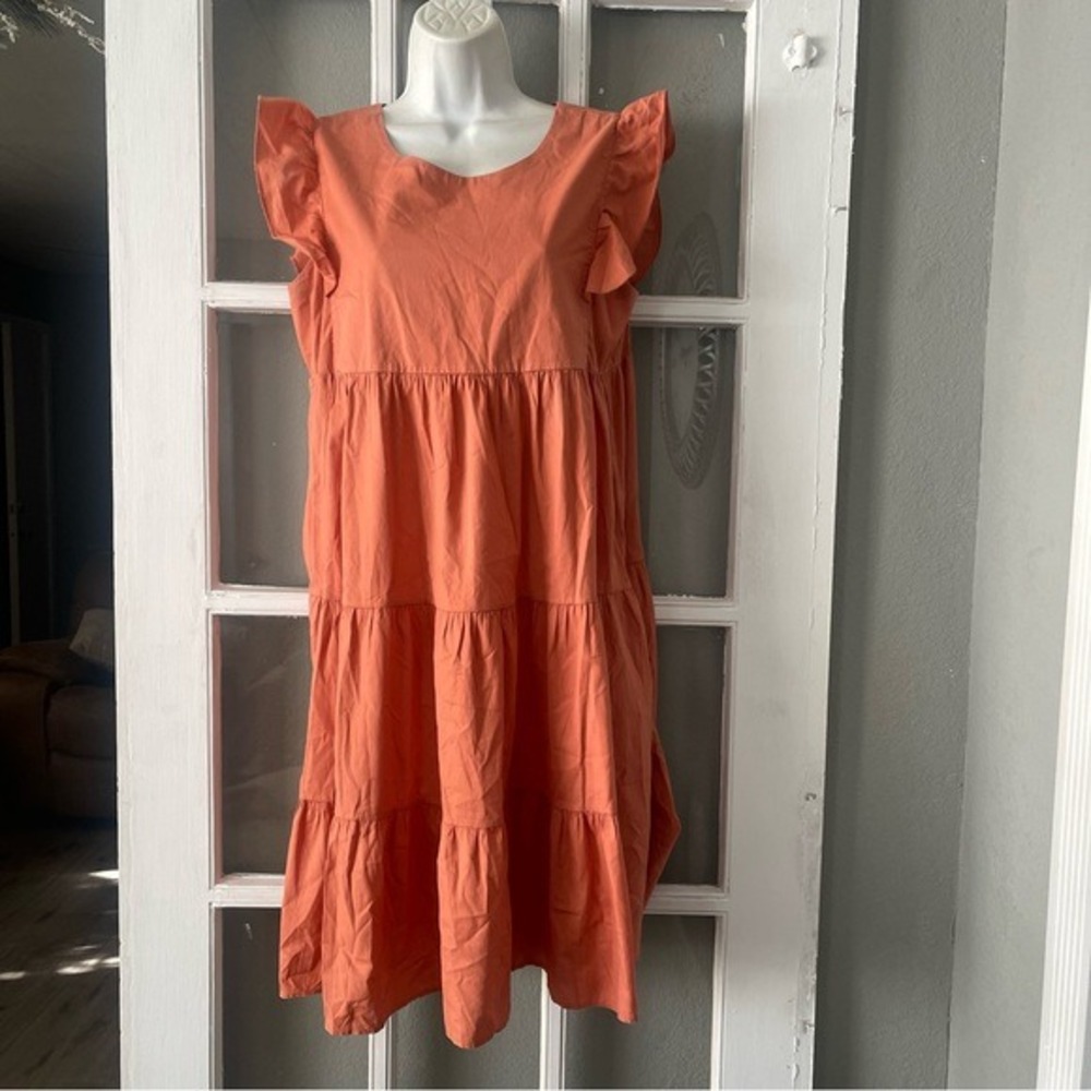 Homeward Ruffle Sleeve Dress‎